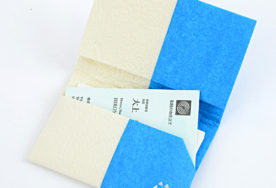 FIVE CARD CASE 名刺サイズ　NATURAL/NEON BLUE